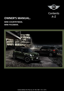 2015 Mini USA COUNTRYMAN Paceman Miniconnected Owners Manual